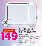 Logik 2 Slice Toaster LPT 200NW