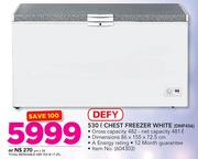 Defy 530 Ltr Chest Freezer White DMF456