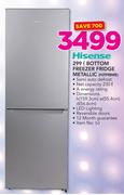 Hisense 299 Ltr Bottom Freezer Fridge Metallic H299BME 