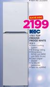 Kic 170 Ltr Top Freezer Fridge White 518 1