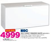 Kic 553 Ltr Chest Freezer White KCG570 1
