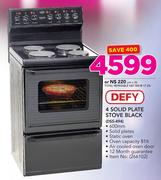 Defy 4 Solid Plate Stove Black DSS-494