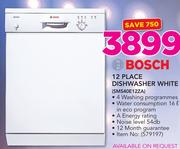 Bosch 12 Place Dishwasher White SMS40E12ZA