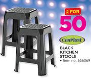 Cenplast Black Kitchen Stools-For 2