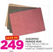 Assorted Parade Rug 133x183cm-Each