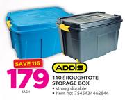 Addis 110Ltr Roughtote Storage Box In Blue Or Black-Each