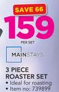 Mainstays 3 Piece Roaster Set-Per Set