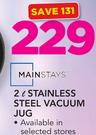 Mainstays Stainless Steel Vacuum Jug-2Ltr