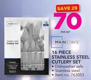Mainstays 16 Piece Stainless Steel Cutlery Set-Per Set