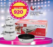 Tissolli 7 Piece Gourmet Pot Set With Single Chafing Dish-Per Set