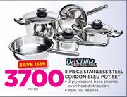 Bastille 8 Piece Stainless Steel Cordon Bleu Pot Set-Per Set