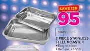 Mainstays 2 Piece Stainless Steel Roaster