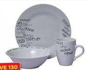 Always Home 16 Piece Round Scroll Design Dinner Set