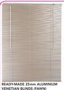 Decorland Ready Made 25 MM Aluminium Venetian Blinds Fawn-600 W x 1000 H mm
