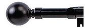 Decorland 25mm Aluminium Curtain Rods & Accessories Black Finial Ball