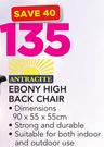 Antracite Ebony High Back Chair