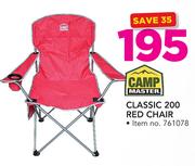 Campmaster Classic 200 Red Chair