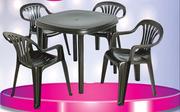 Antracite Ebony Table 90cm 4 Seater Black