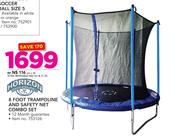 Horizon 8 Foot Trampoline & Safety Net Combo Set