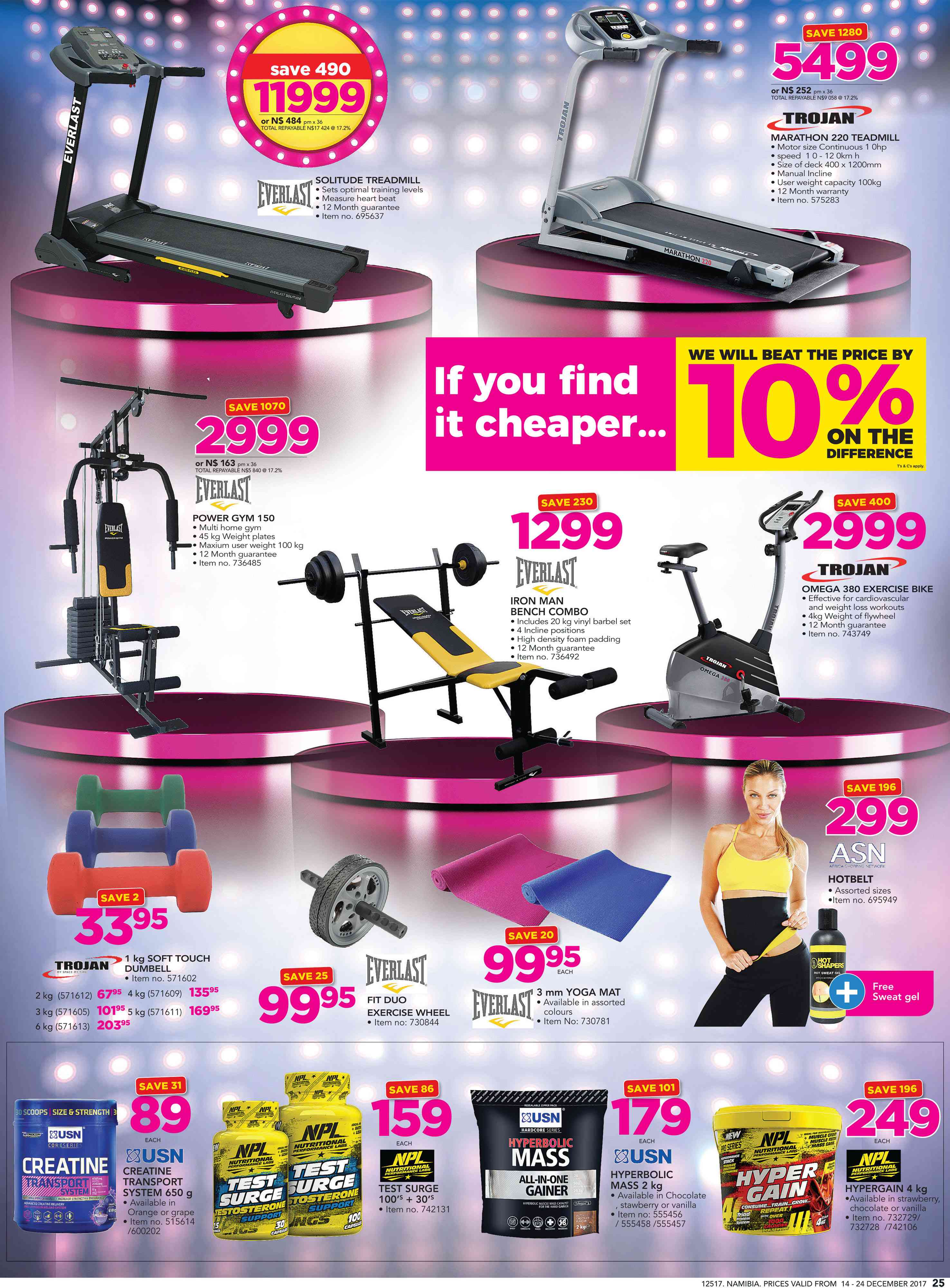 trojan 380 exercise bike