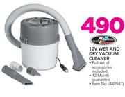 Moto Quip 12V Wet & Dry Vacuum Cleaner