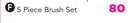 Academy 5 Piece Brush Set