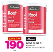 Homestead Roof Paint-5Ltr Each