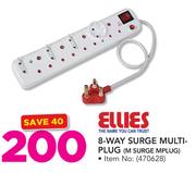 Ellies 8 Way Surge Multi Plug M SURGE MPLUG