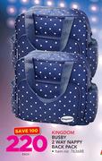Kingdom Busby 2 Way Nappy Backpack-Each