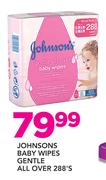 Johnsons Baby Wipes Gentle All Over-288's 