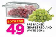 Pre Packed Grapes Red And White-500g Both For