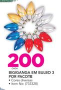 Santa's Trading Bugiganga em Bulbo 3 Por Pacote - Cada