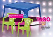 Mesa grande Sunny Kiddies + 2 cadeiras Sunny Kiddies gratis