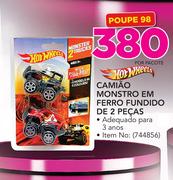 Hot Wheels Camiao Monstro em Ferro Fundido De 2 Pecas-Por Pacote