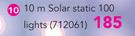 10m Solar Static 100 Lights