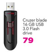 SanDisk Cruzer Blade 16GB USB 3.0 Flash Drive