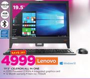Lenovo 19.5" Celeron All In One