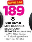 Volkano Mini Bazooka Bluetooth Speaker