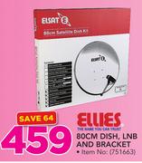 Ellies 80Cm Dish, LNB And Bracket