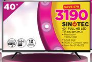 Sinotec 40" FHD LED TV STL-40F1A11A