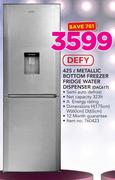 Defy 425Ltr Metallic Bottom Freezer Fridge Water Dispenser DAC617