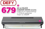 Defy 60Cm Black Cookerhood DCH290