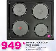Defy 60Cm Black Solid Hob DHD332