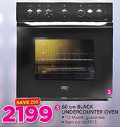 Defy 60Cm Black Undercounter Oven