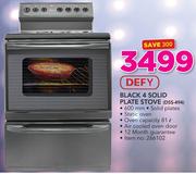 Defy Black 4 Solid Plate Stove DSS-494