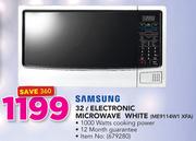 Samsung 32Ltr Electronic Microwave White ME9114W1 XFA