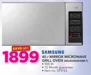 Samsung 40Ltr Mirror Microwave Grill Oven MG402MADXBB F