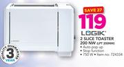 Logik 2 Slice Toaster 200 NW LPT200NW