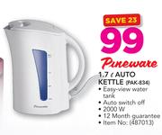 Pineware 1.7Ltr Auto Kettle PAK-834
