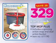 Homemark Top Mop Plus Including A Spinning Action Mop & Dual Action Bucket